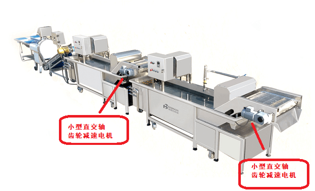 小型直交軸齒輪減速電機應用在蔬菜清洗線上.png 小型直交軸齒輪減速電機應用在蔬菜清洗線上.png